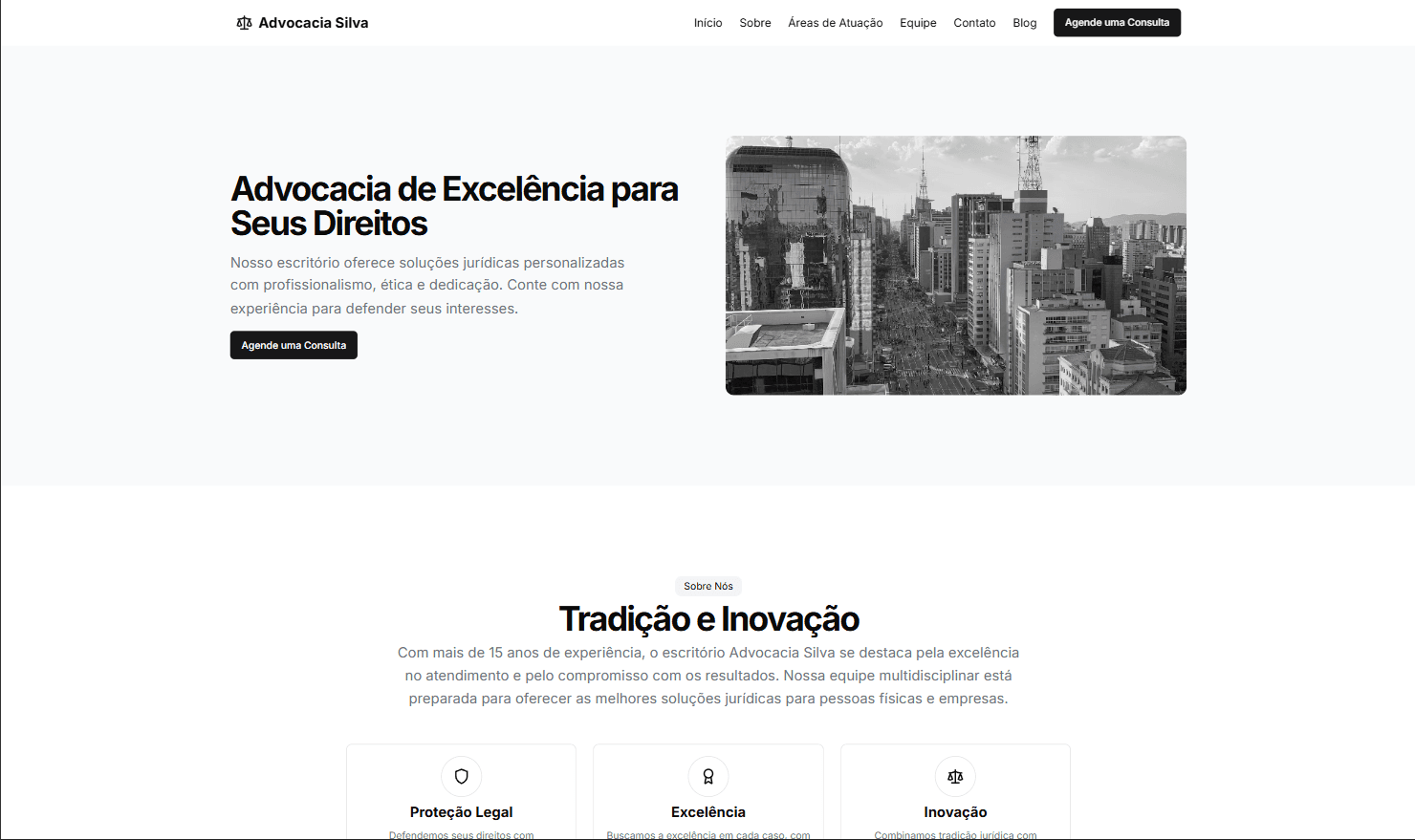 Landing Page para Banca de Advogados